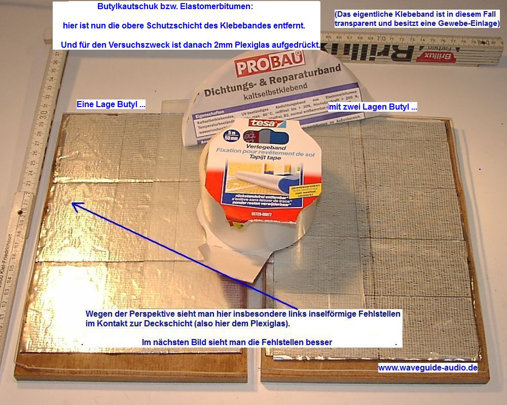 Gehäusevibrationen Alu Butyl Sandwich