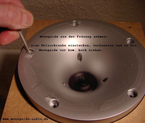 Waveguide Hochtöner Verschraubung